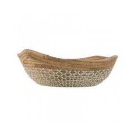 Centrotavola Home ESPRIT Bianco Marrone Chiaro Naturale Città 51 x 45 x 13 cm (2 Unità)