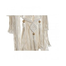Decorazione pensile Home ESPRIT Crema Naturale Boho Macramé (2 Unità)