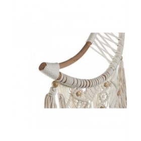 Decorazione pensile Home ESPRIT Crema Naturale Boho Macramé (2 Unità)