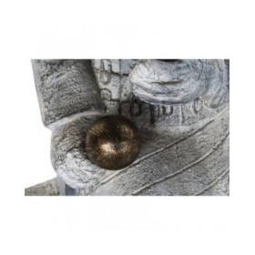 Statua Decorativa Home ESPRIT Grigio chiaro Orientale Guerriero 39 x 35 x 78 cm 33 x 34 x 76 cm