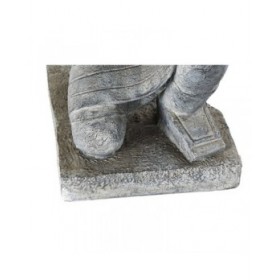 Statua Decorativa Home ESPRIT Grigio chiaro Orientale Guerriero 39 x 35 x 78 cm 33 x 34 x 76 cm