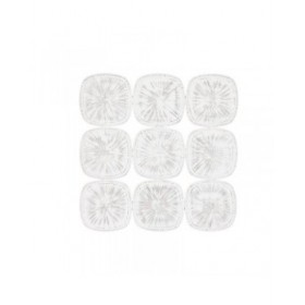 Decorazione da Parete Home ESPRIT Bianco Moderno Finitura invecchiata 89 x 2,5 x 89 cm