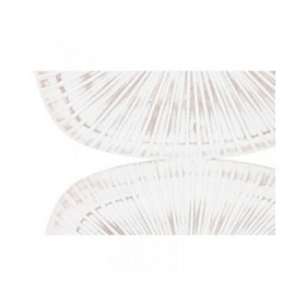 Decorazione da Parete Home ESPRIT Bianco Moderno Finitura invecchiata 89 x 2,5 x 89 cm