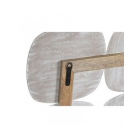 Decorazione da Parete Home ESPRIT Bianco Moderno Finitura invecchiata 89 x 2,5 x 89 cm