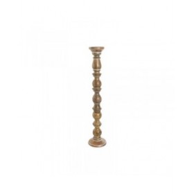 Candelabro Home ESPRIT Marrone Legno di mango Naturale Romantico 15 x 15 x 76 cm