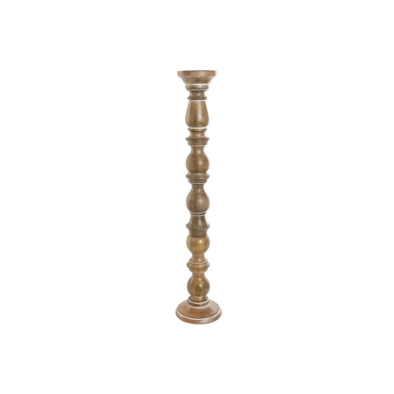 Candelabro Home ESPRIT Marrone Legno di mango Naturale Romantico 15 x 15 x 76 cm