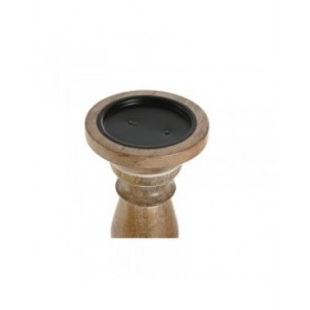 Candelabro Home ESPRIT Marrone Legno di mango Naturale Romantico 15 x 15 x 76 cm