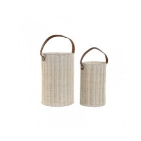 Portacandele Home ESPRIT Cristallo 20 x 20 x 30 cm (2 Unità)