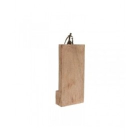 Statua Decorativa Home ESPRIT Marrone Argentato Naturale 15 x 10 x 39 cm