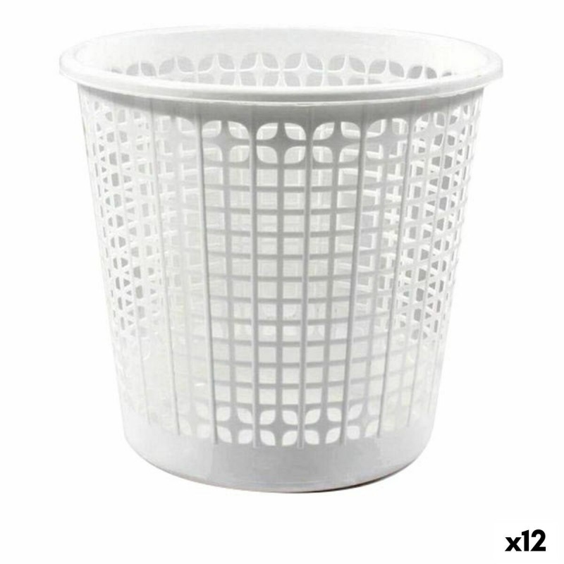 Cestino Dem Office Bianco (12 Unità) (ø 27 x 25,5 cm)