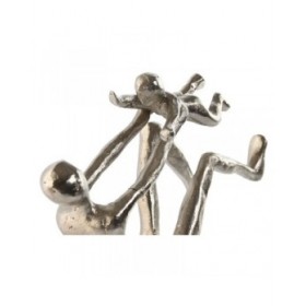 Statua Decorativa Home ESPRIT Argentato 25 x 8 x 14 cm (2 Unità)