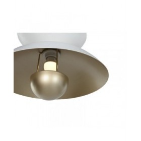 Lampadario Home ESPRIT Bianco Dorato Metallo 50 W 36 x 36 x 22 cm