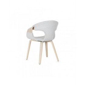 Sedia da Sala da Pranzo Home ESPRIT Grigio Poliestere Legno 55,5 x 67,5 x 80,5 cm