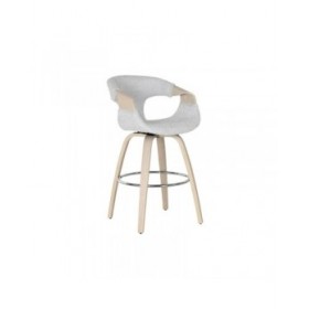 Sgabello Home ESPRIT Grigio Legno 55,5 x 52,5 x 92,5 cm