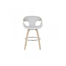 Sgabello Home ESPRIT Grigio Legno 55,5 x 52,5 x 92,5 cm