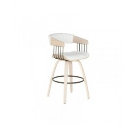 Sgabello Home ESPRIT Bianco Legno 51,5 x 47,5 x 94,5 cm