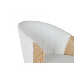 Sedia da Sala da Pranzo Home ESPRIT Bianco Poliestere Legno 60 x 57,5 x 79 cm