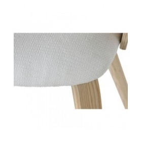 Sedia da Sala da Pranzo Home ESPRIT Bianco Poliestere Legno 60 x 57,5 x 79 cm