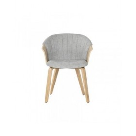 Sedia da Sala da Pranzo Home ESPRIT Grigio Poliestere Legno 60 x 57,5 x 79 cm