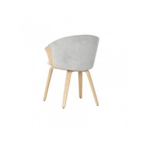 Sedia da Sala da Pranzo Home ESPRIT Grigio Poliestere Legno 60 x 57,5 x 79 cm