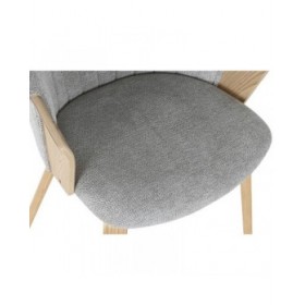 Sedia da Sala da Pranzo Home ESPRIT Grigio Poliestere Legno 60 x 57,5 x 79 cm