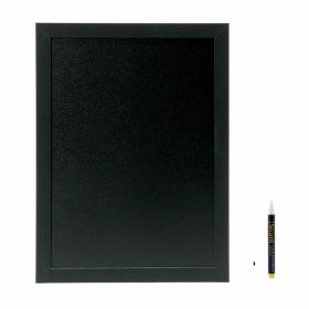 Lavagna Securit Woody Teca Da muro Nero 80 x 60 cm