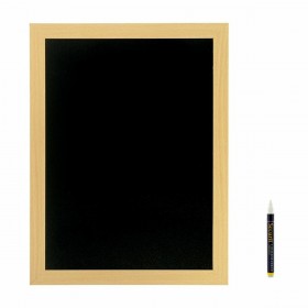 Lavagna Securit Woody Teca Da muro Naturale 40 x 30 cm