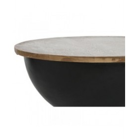 Set di 2 tavoli Home ESPRIT Metallo Legno di mango 60 x 60 x 28 cm