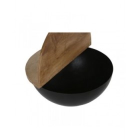 Set di 2 tavoli Home ESPRIT Metallo Legno di mango 60 x 60 x 28 cm