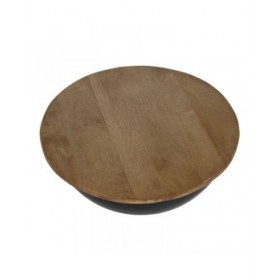 Set di 2 tavoli Home ESPRIT Metallo Legno di mango 60 x 60 x 28 cm