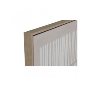 Quadro Home ESPRIT Bianco Verde Beige Grigio scuro polistirene Tela Righe Città (2 Unità)