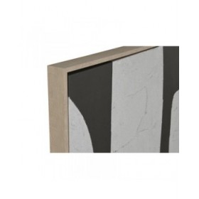 Quadro Home ESPRIT Bianco Verde Beige Grigio scuro polistirene Tela Astratto Città (2 Unità)