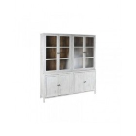 Stand Espositore Home ESPRIT Bianco Cristallo Legno di mango 200 x 45 x 230 cm