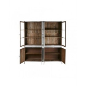 Stand Espositore Home ESPRIT Bianco Cristallo Legno di mango 200 x 45 x 230 cm