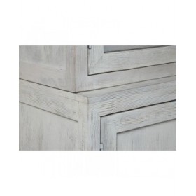 Stand Espositore Home ESPRIT Bianco Cristallo Legno di mango 200 x 45 x 230 cm