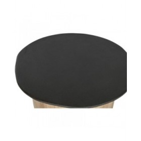 Tavolino da Caffè Home ESPRIT Naturale Marrone scuro Abete 90 x 90 x 40 cm