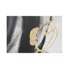 Tela Home ESPRIT Bianco Nero polistirene Tela Astratto Moderno 104 x 4 x 103,5 cm (2 Unità)