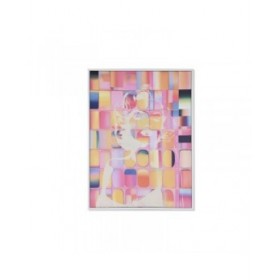Quadro Home ESPRIT Giallo Azzurro Bianco Rosa polistirene Tela Moderno 94 x 4 x 123,5 cm (2 Unità)