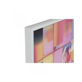 Quadro Home ESPRIT Giallo Azzurro Bianco Rosa polistirene Tela Moderno 94 x 4 x 123,5 cm (2 Unità)