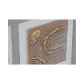 Quadro Home ESPRIT Marrone Beige polistirene Tela A quadri Città 82 x 5 x 82 cm (2 Unità)