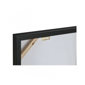 Quadro Home ESPRIT Azzurro Dorato polistirene Tela Moderno 82 x 4,5 x 82 cm (2 Unità)