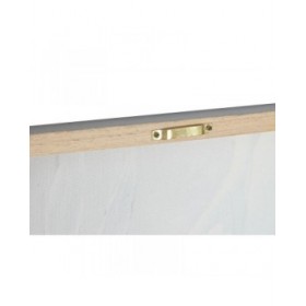 Quadro Home ESPRIT Azzurro Dorato Tela Legno MDF Fiore Shabby Chic 60 x 3 x 90 cm (2 Unità)