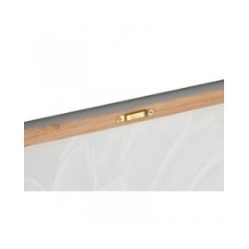 Quadro Home ESPRIT Azzurro Bianco Tela Legno MDF Fiore Tradizionale 40 x 2,5 x 40 cm (2 Unità)