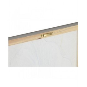Quadro Home ESPRIT Bianco Dorato Tela Legno MDF Foglia della pianta Romantico 30 x 2,5 x 60 cm (2 Unità)