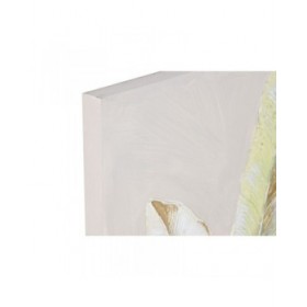 Quadro Home ESPRIT Verde Dorato Tela Legno MDF Palme Tropicale 50 x 3 x 100 cm (2 Unità)