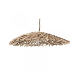 Lampadario Home ESPRIT Naturale Legno Legno di eucalipto 50 W 100 x 100 x 18 cm