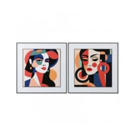 Quadro Home ESPRIT Astratto Moderno 80 x 3,5 x 80 cm (2 Unità)