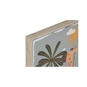 Quadro Home ESPRIT Per bambini animali 30 x 3 x 40 cm (4 Unità)