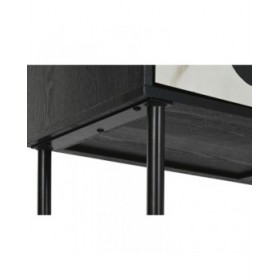 Armadio Home ESPRIT Bianco Nero Metallo Abete 100 x 40 x 170 cm