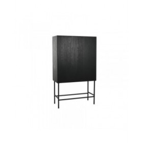 Armadio Home ESPRIT Bianco Nero Metallo Abete 100 x 40 x 170 cm